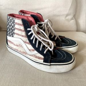 Vans High Tops American Flag